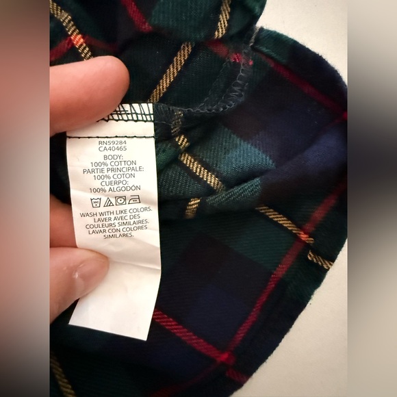 The Children’s Place Girls Matching Family Plaid Flannel Tiered Dress - Green - Picture 9 of 12